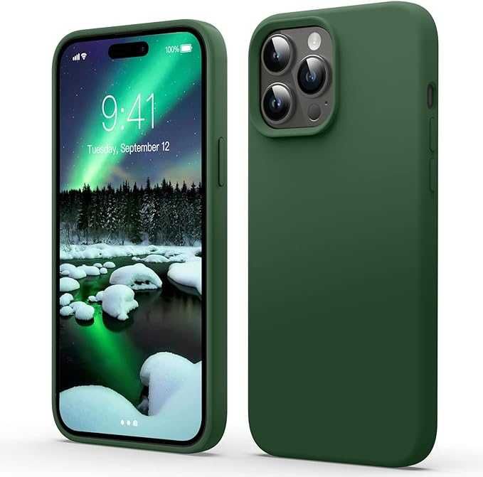 Etui Plecki Flyzoo do Apple iPhone 14 Pro zielony z płynnego silikonu