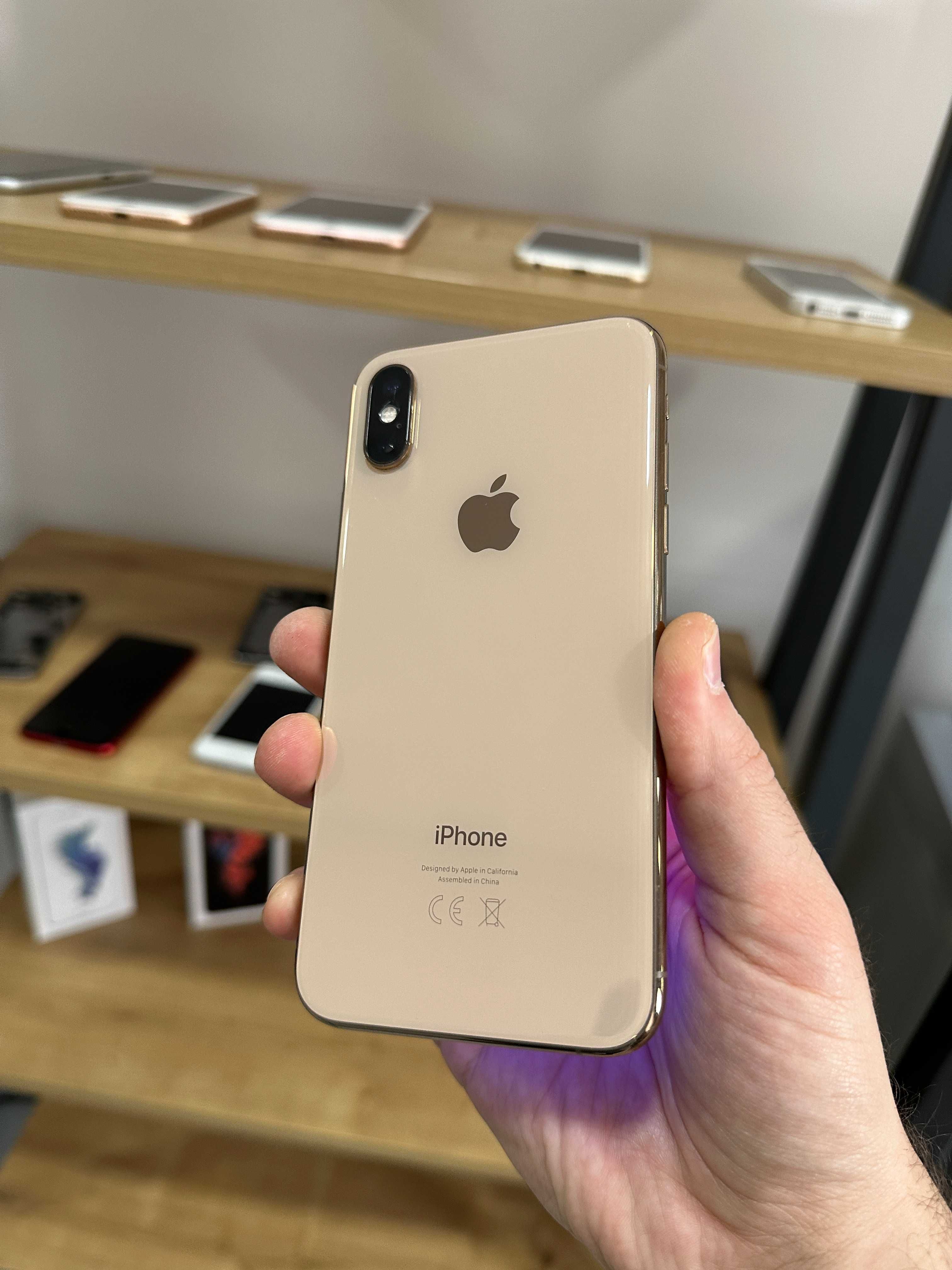 iPhone Xs Gold Золотий АКБ 100% 64gb Neverlock Розстрочк Обмін Магазин