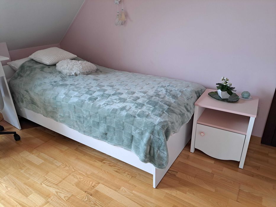 Szafka nocna dziecięca biała Agata meble