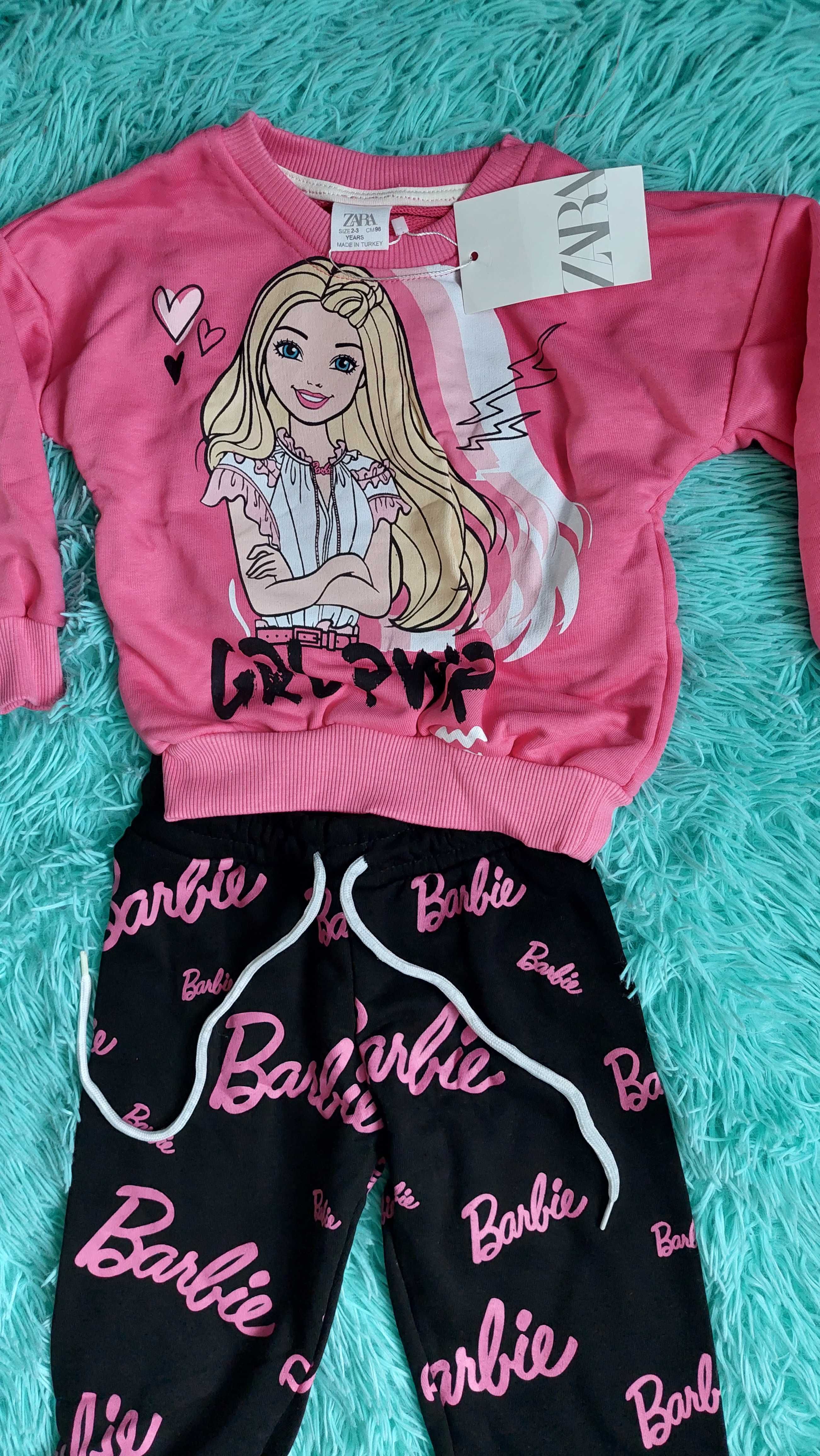 Dres dla dziewczynki Barbie bluza spodnie 2-3 lata 98 Nowy zara