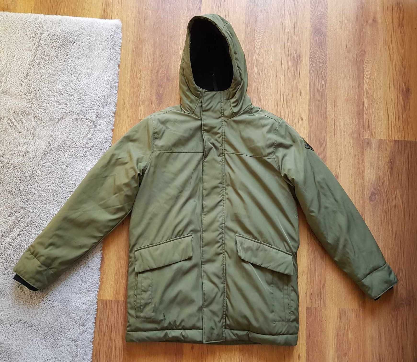 HOLLISTER Kurtka zimowa Parka męska 36 S Khaki Abercrombie&Fitch USA