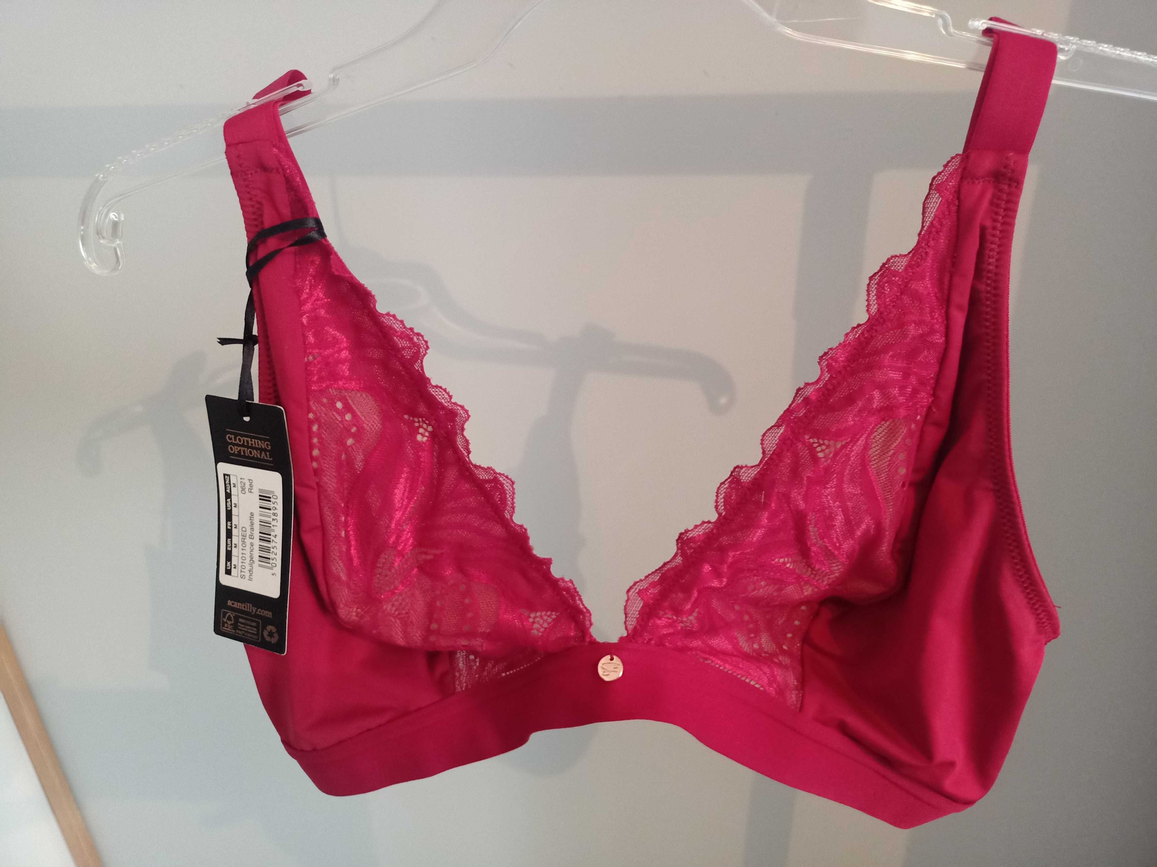 Komplet Curvy Kate Scantilly INDULGENCE RED Biustonosz M + figi  L