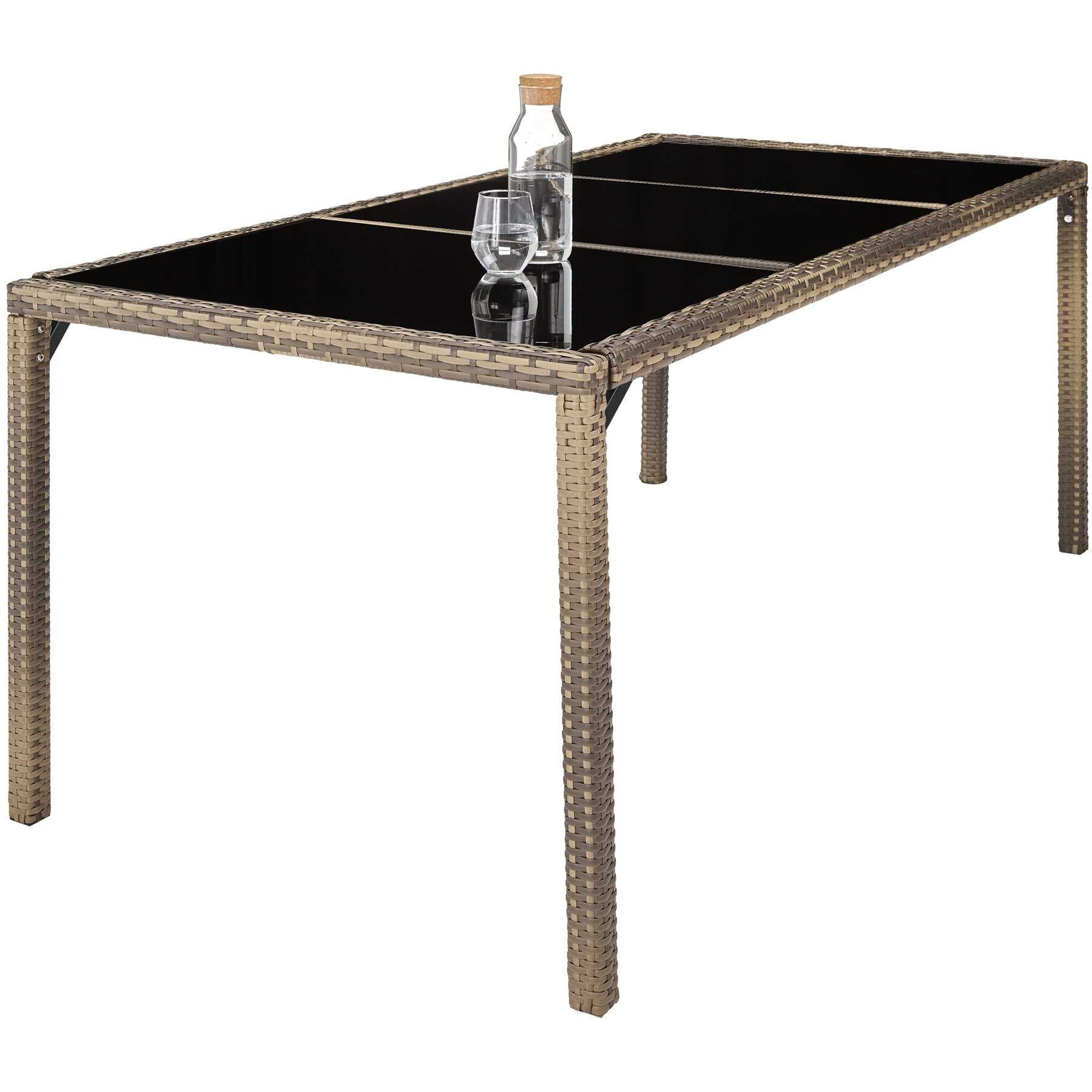 Zestaw mebli rattanowych Almansa naturalny/ciemnoszary OUTLET