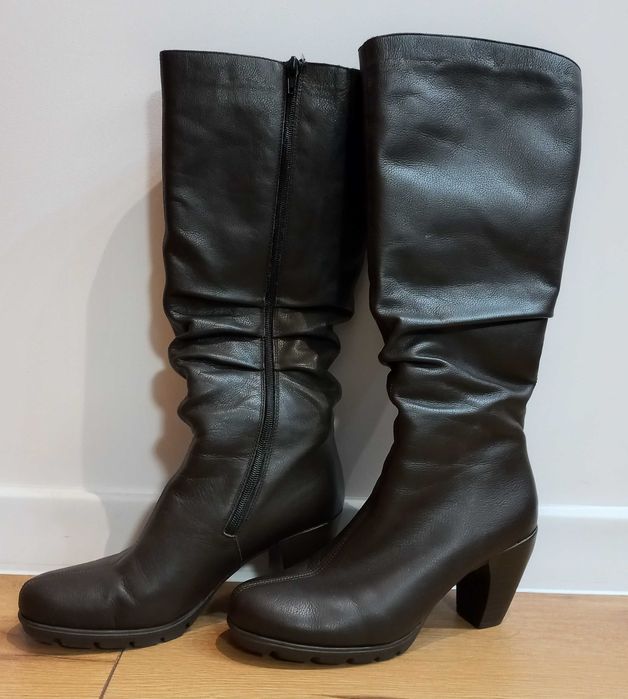 Kozaki damskie Rieker 38 ciemny brąz buty zimowe