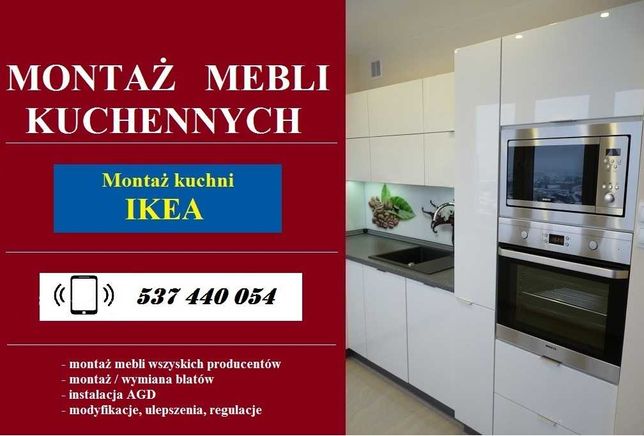 - składanie mebli - montaż mebli kuchennych IKEA AGATA CASTORAMA -