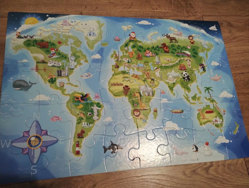Puzzle mapa świata castorland 40 maxi