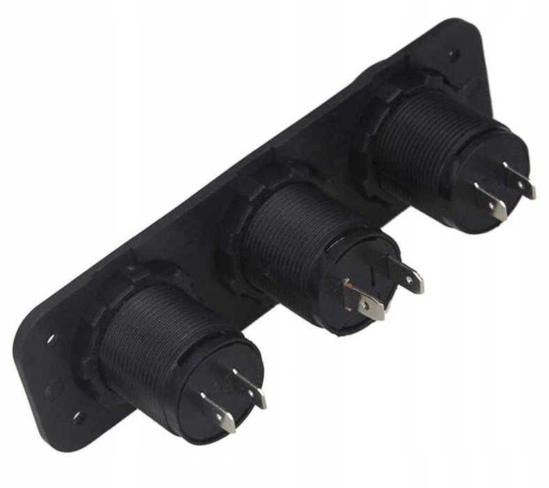Ładowarka Gniazdo zapalniczki 12V 2x USB 5V Woltomierz motor auto