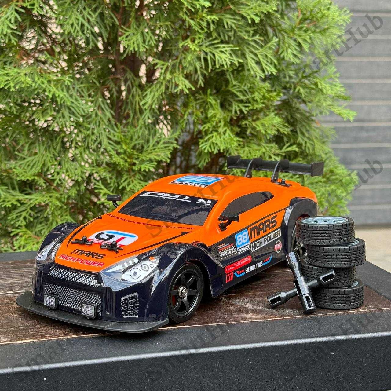 Дрифт машинка Nissan GT-R на радіокеруванні 28.5см 1:16 Оранжева