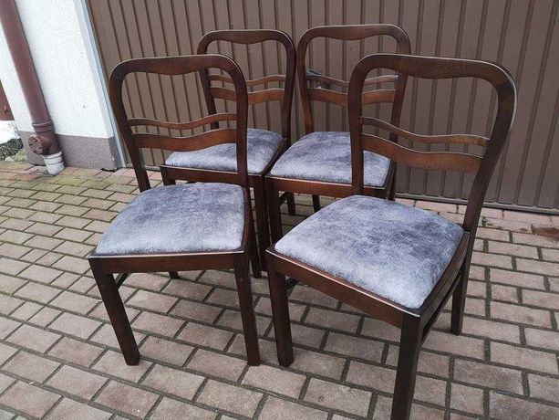 Krzesła ART-DECO Stare Antyk Komplet 4 Sztuki Po Renowacji.