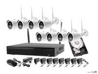 Zestaw 4 kame WIFI bezprzewodowe   4,6,8,16 kamery monitoring