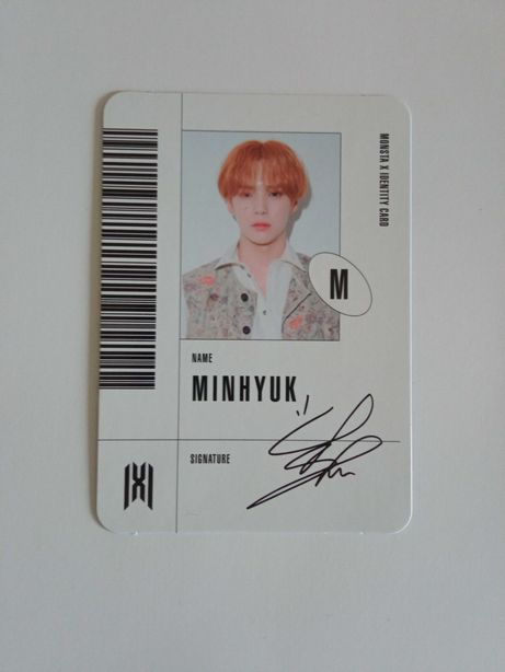 Monsta X Follow Find You Minhyuk ID photocard kpop