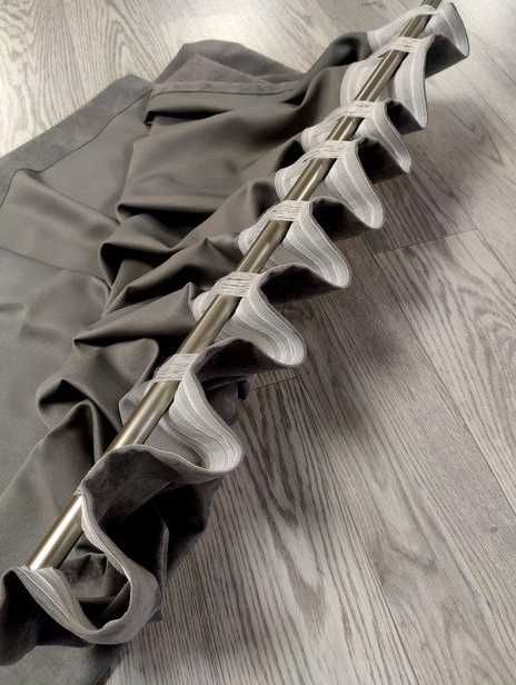 штора мікровелюр сіра турецької якості