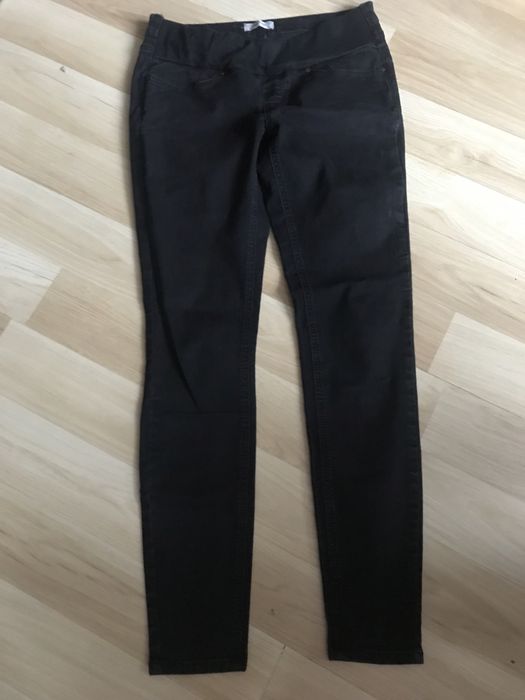 Czarne spodnie ciążowe Zalando r. S
