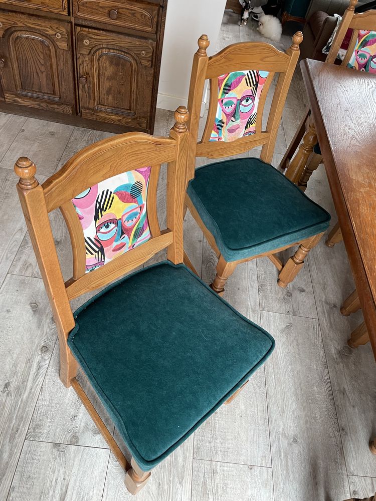 Stół Stary plus 6 odrestaurowanych krzeseł