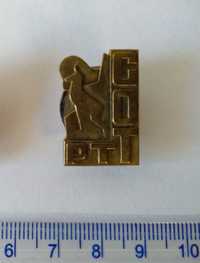 Odznaka GOT PTT złota, numerowane, przedwojenna, II RP