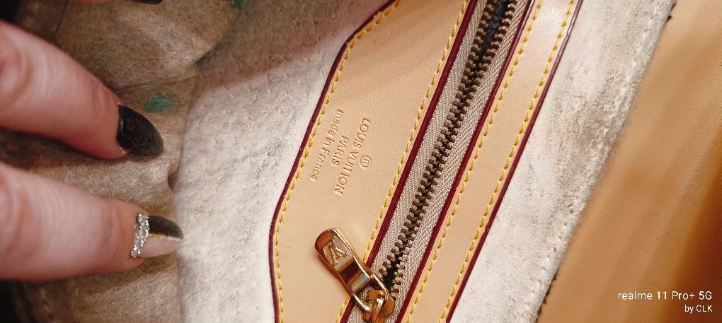Louis Vuitton duża torebka pasek skóra mega fason