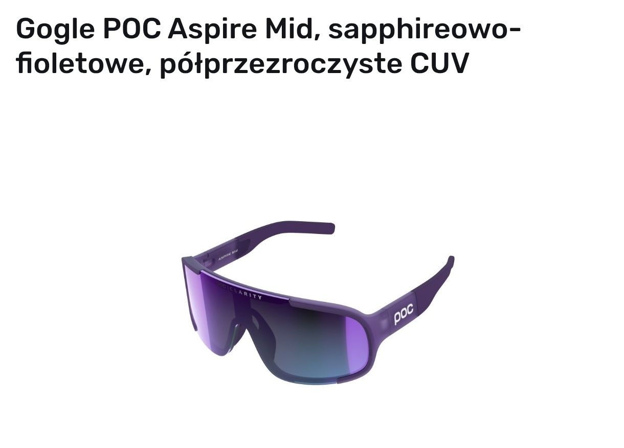 Okulary MTB POC Aspire oryginał zestaw 3ls etui