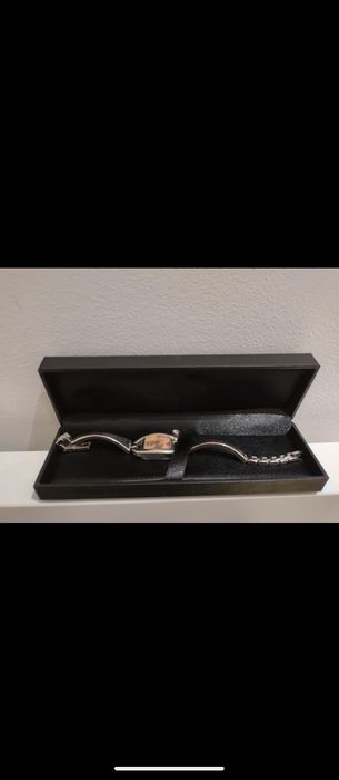 Softech London srebrno różowy zegarek damski z eleganckim etui