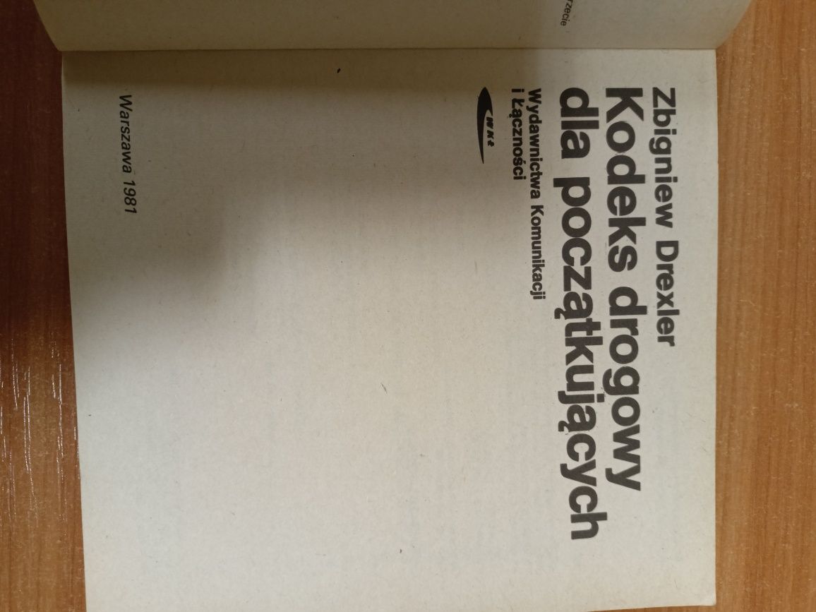 Kodeks drogowy dla początkujących Zbigniew Drexler 1981 stary dawny