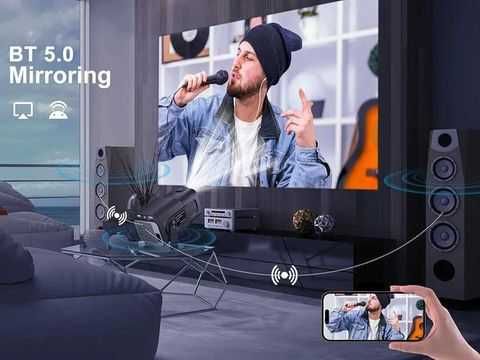 Projetor HY320 Android 11,Full HD nativo 390ANSI WiFi 6, BT5.0 4K Novo
