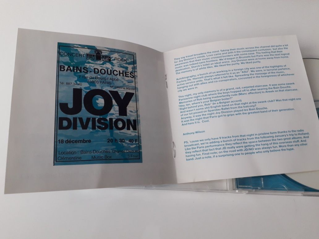 Joy Division Les bains douches 18 december 1979 CD