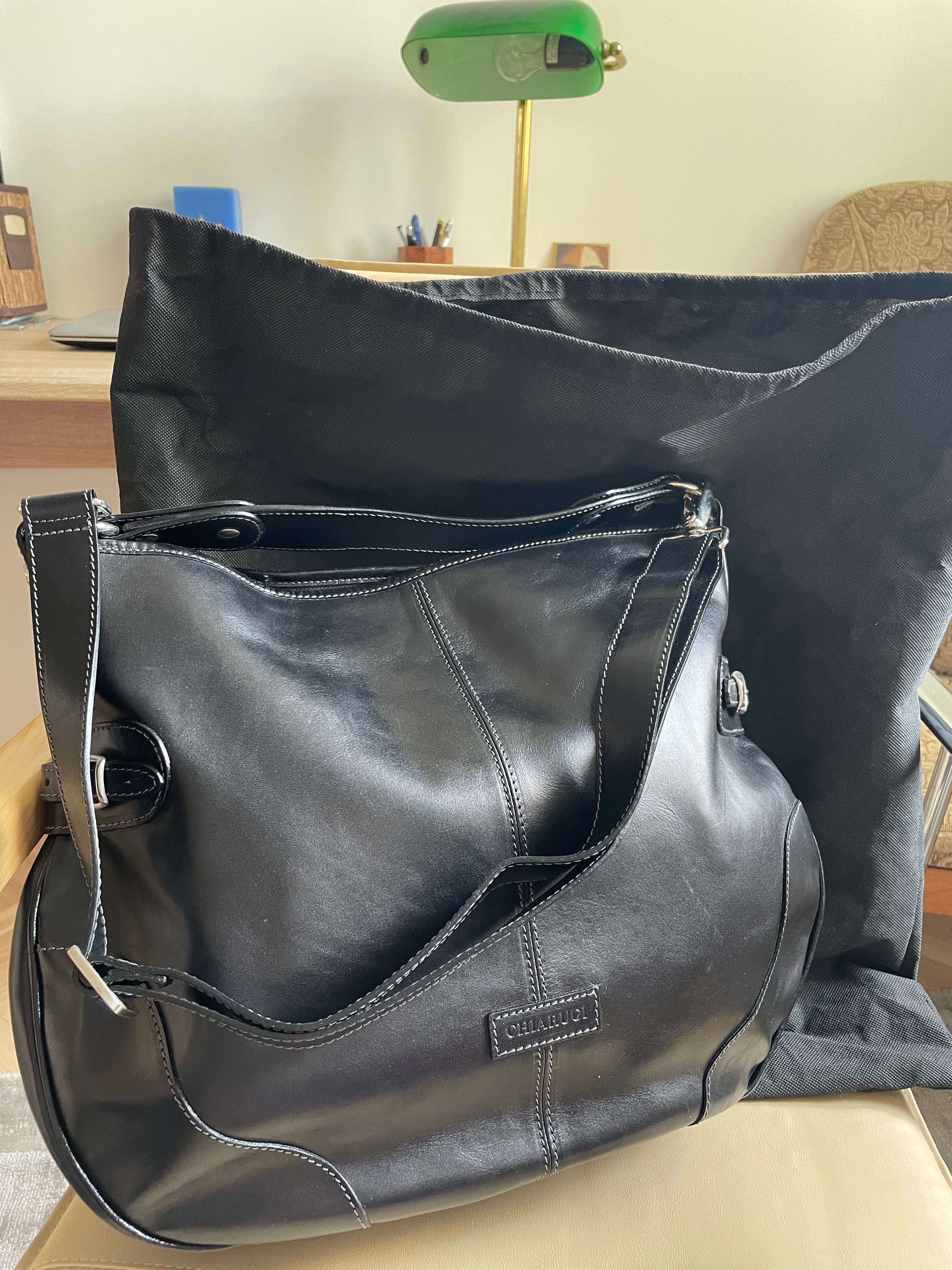 CHIARUGI Nowa oryginalna włoska skórzana torba L-XL mieści A4,dust bag