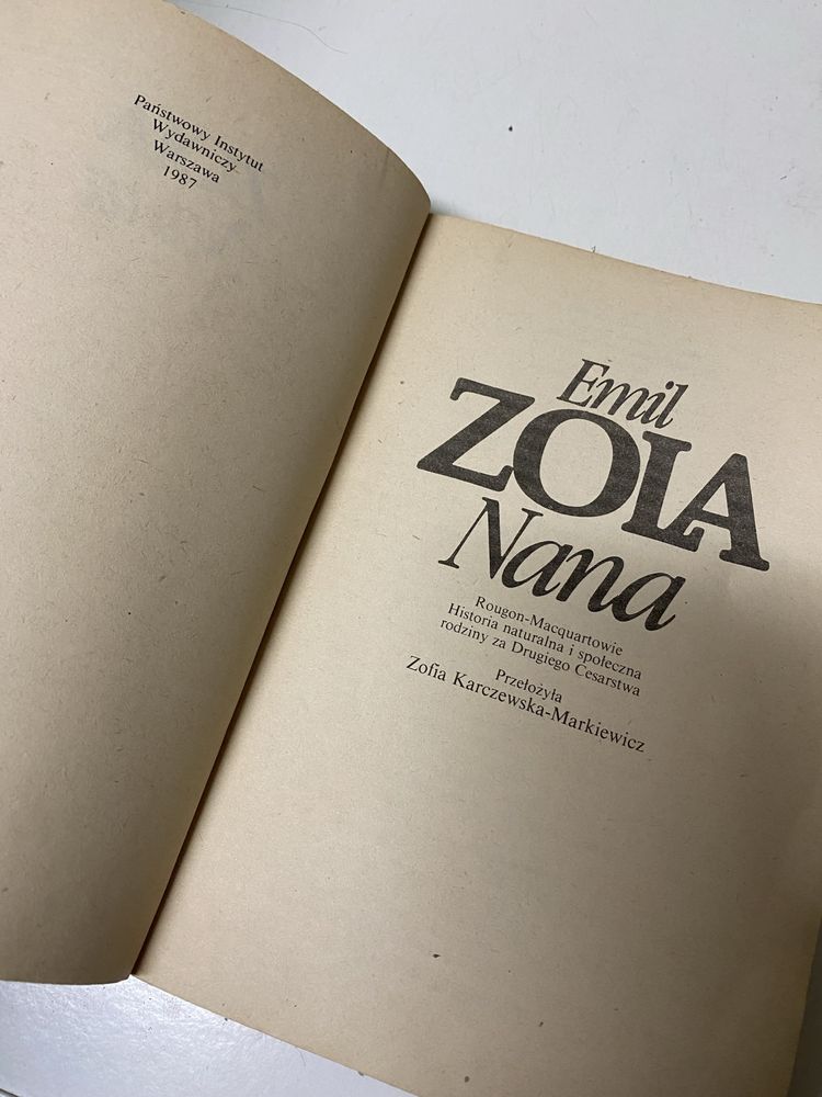 Emil Zola Nana powiesc francuska