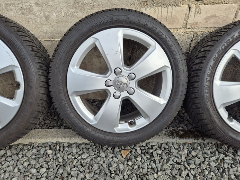 Alufelgi Zimowe 205/50 R17 Audi 5x112 Dunlop 8mm Oryginał