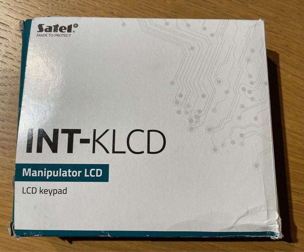Centrala Satel Integra 24 + manipulator INT-KLCD + akumulator 1,2 Ah