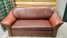 Kanapa sofa rozkładana eko skóra brązowa Bodzio