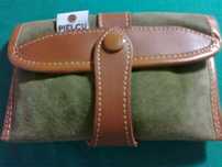 Bolsa Carteira Cartucheira para 10 munições de caça grossa, 100% pele