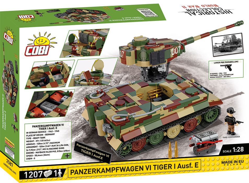 Klocki Cobi 2587 Czołg Panzerkampfwagen Vi Tiger I Ausf. Executive