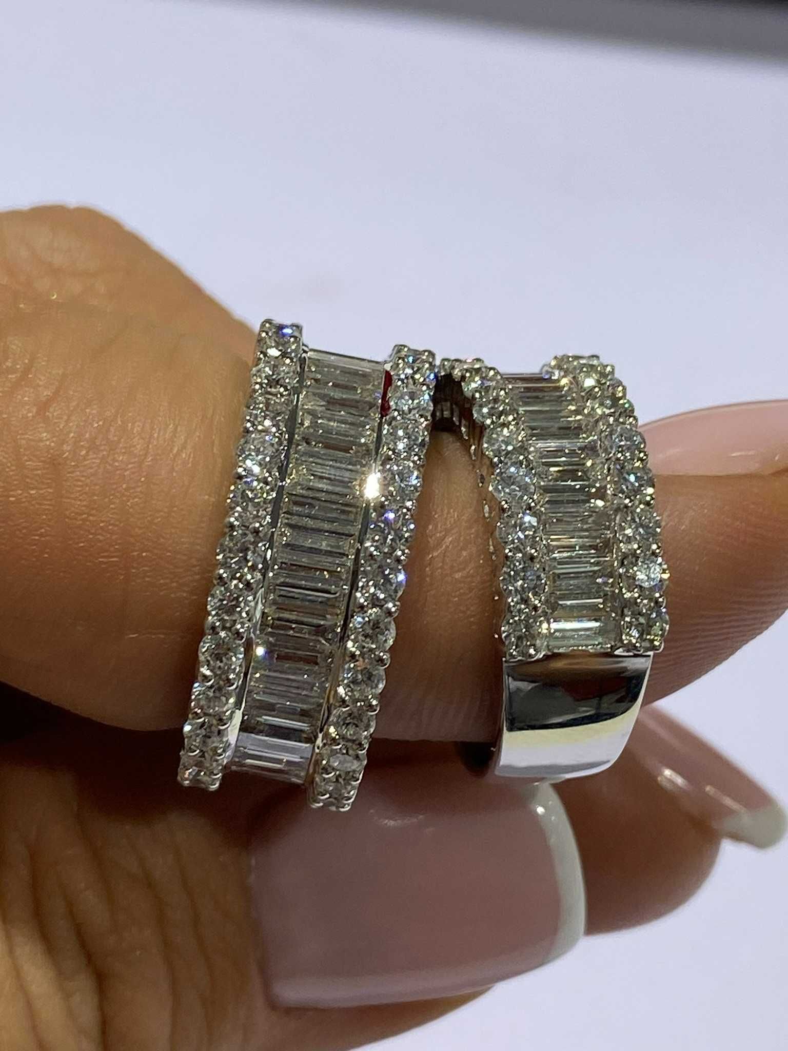 Obrączka z diamentami Infinity bagiety 5.00 CT VVS