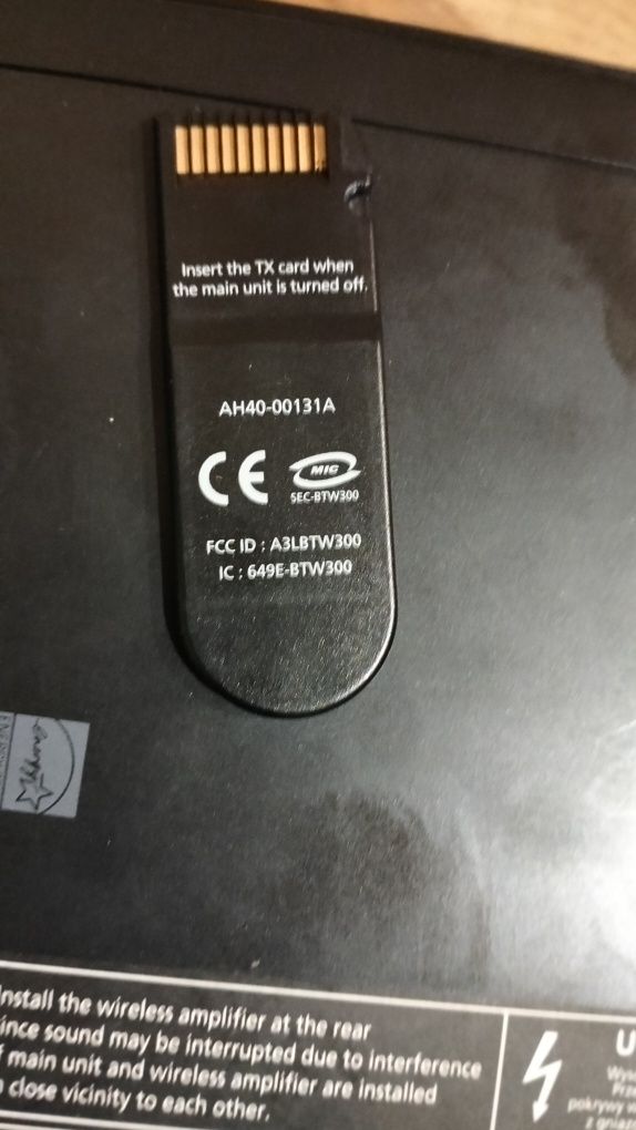 Bezprzewodowy Moduł Wzmacniacza Samsung SWA-3000 + Moduł TX - Sprawny!