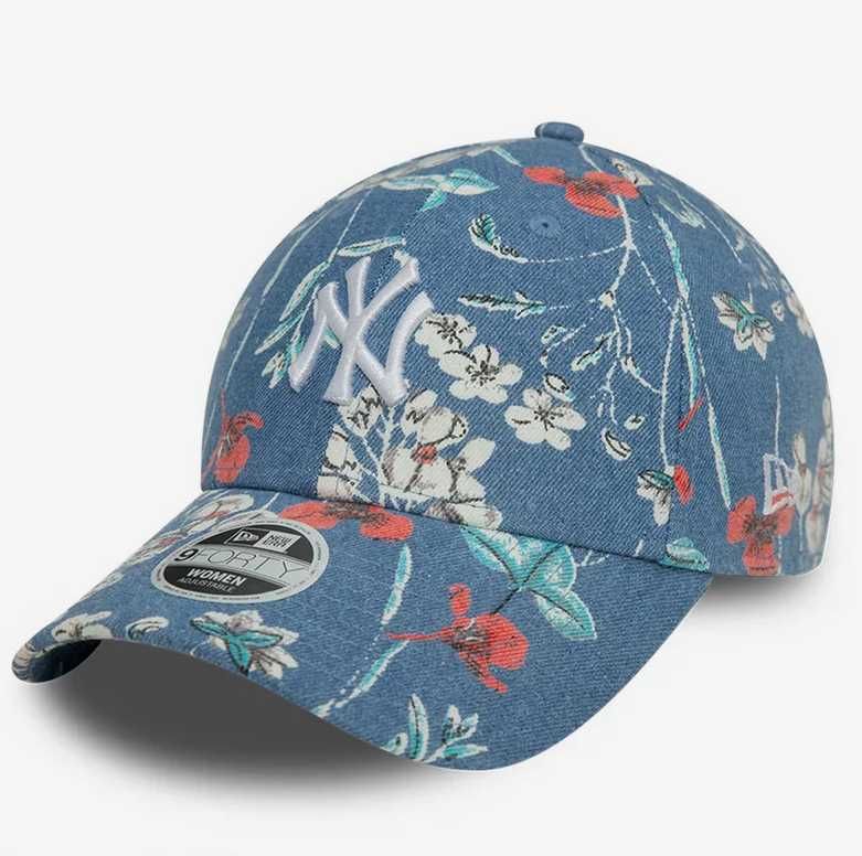Boné New Era para mulher NYY Denim Floral 9Forty