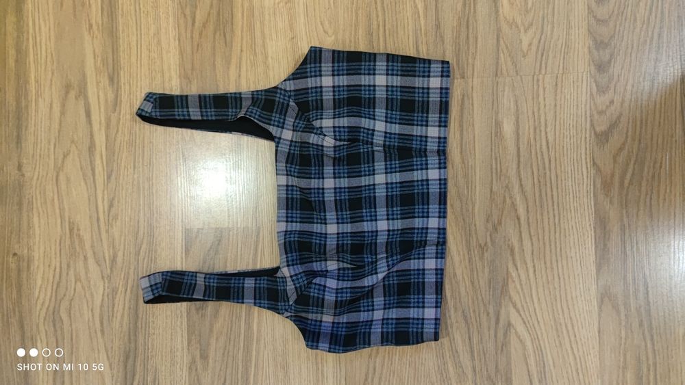 Primark sexy crop top 38 gorset krata w kratkę y2k