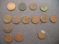 Moedas XX (20) centavos, anos 1946, 1948, 1949, 1953, 1963 a 1968