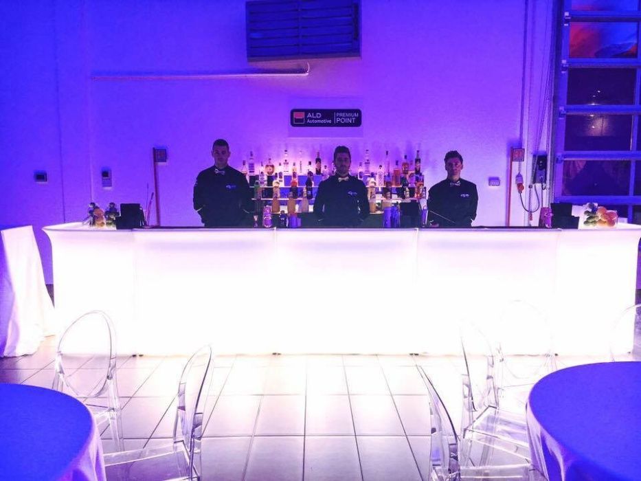Balcão com luz para bar restaurante hotel catering eventos
