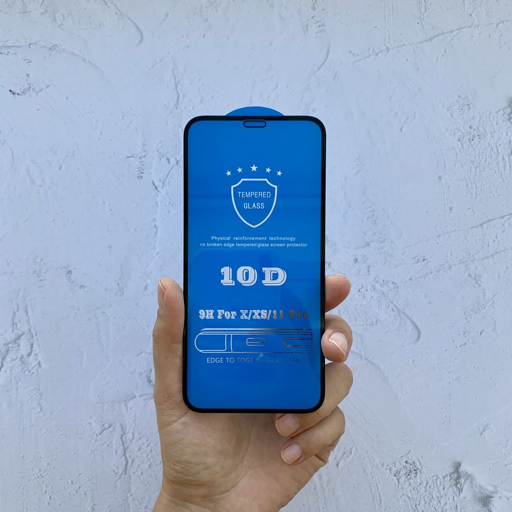 Захисне скло 5D/10D для iPhone X | защитное стекло на айфон Х