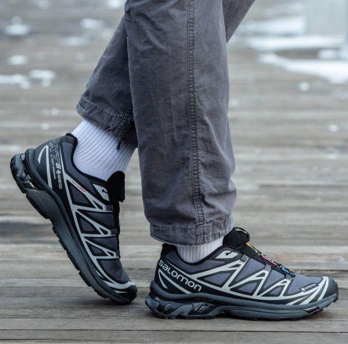 Кроссовки Salomon xt-6 gore tex grey-black | чоловічі кросівки