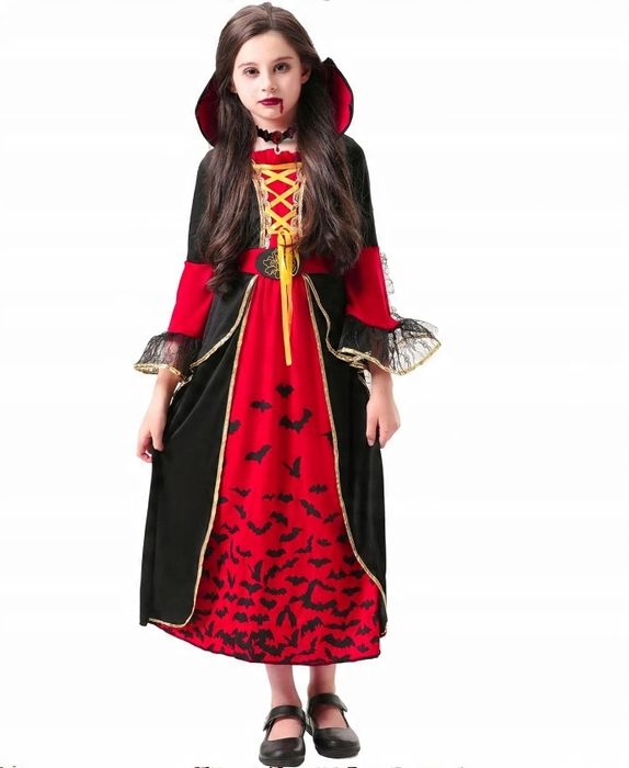 Kostium wampira Kostium na Halloween dla dziewczynek 8-10 lat