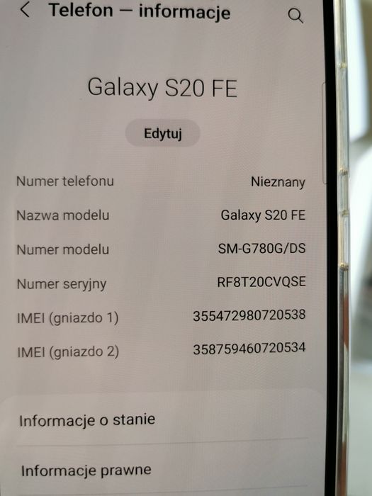Samsung s20 fe 6GB/128 GB sm-g780g