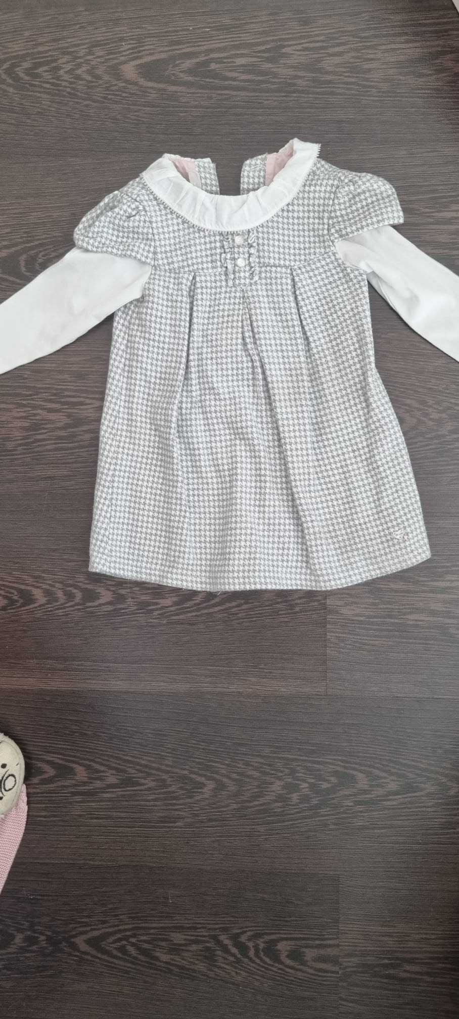 Conjunto vestido e casaco bebé menina 15M Chicco + Oferta Portes