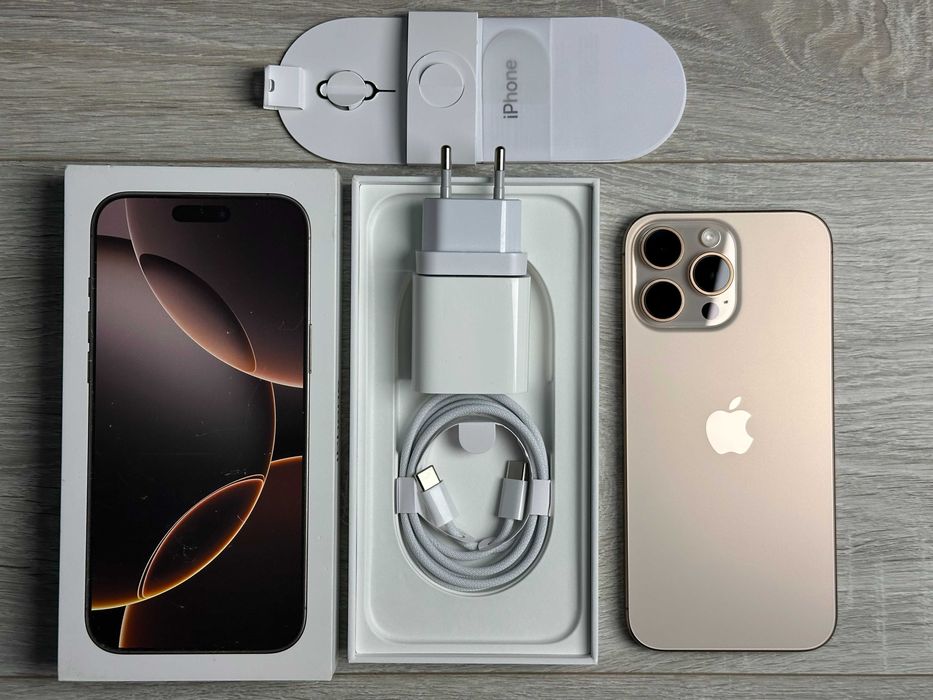 Apple iPhone 16 Pro Max 256GB Desert Titanium ІДЕАЛ 100% Фізична сімка