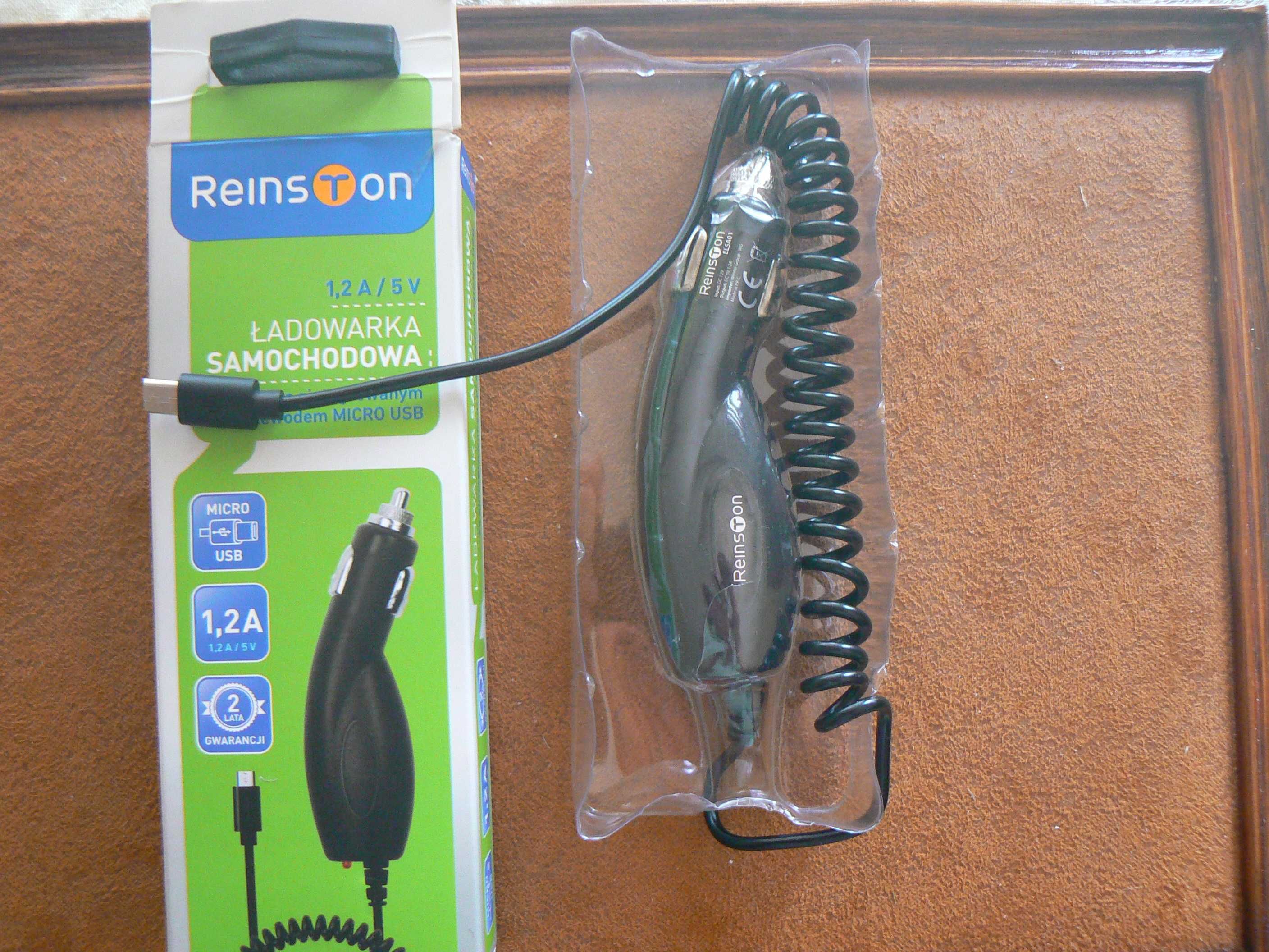 Ładowarka samochodowa microUSB typ B Reinston 1200 mA