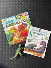Dinozaur figurka książka kolorowanka naklejki