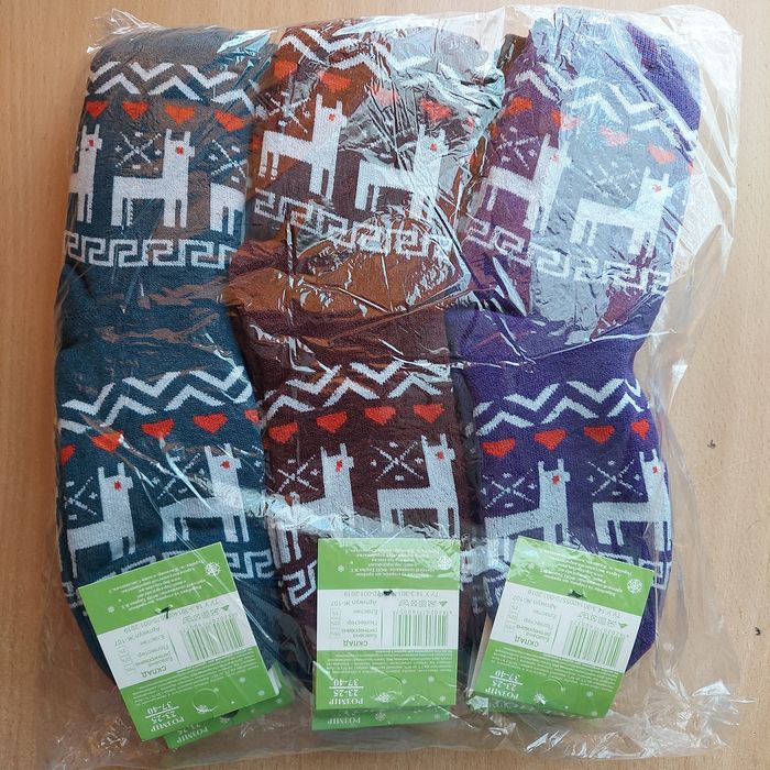 Шкарпетки жіночі зимові (теплі, махрові) пачка 12 пар