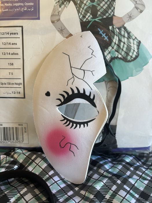 Disfarce menina Dark Doll 12/14 anos Novo