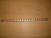 Bransoleta na rękę srebrna pancerka 925 dłu. 22 cm szer. 8 mm waga 33g