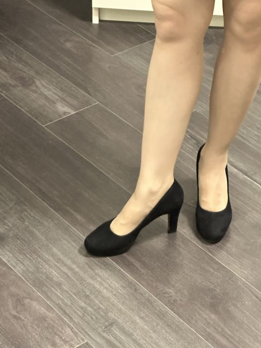 Туфли Clarks замш на каблуке р 39